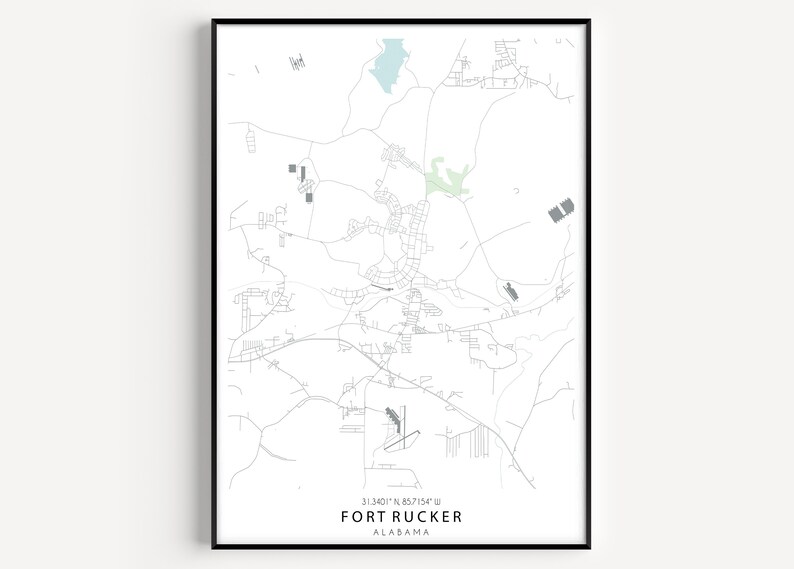 FORT RUCKER MAP Map of Fort Rucker Fort Rucker Base Map Etsy