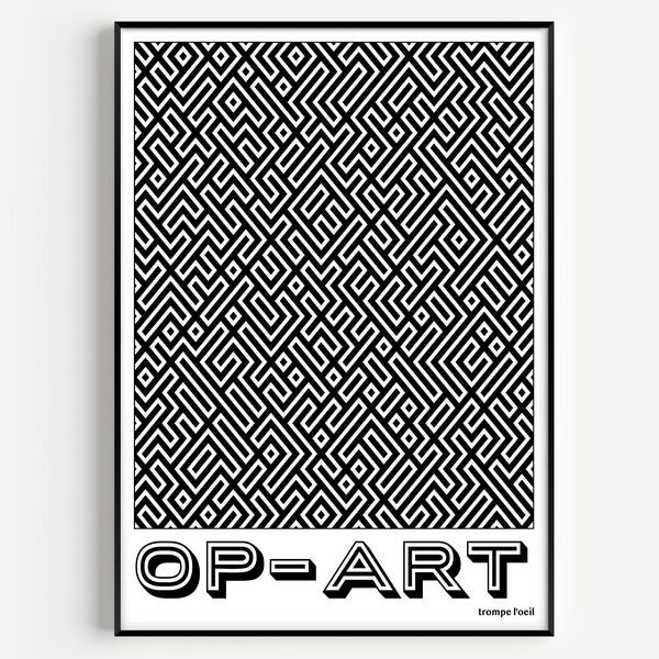 OPTICAL ART PRINT, Op Art Poster, Magic Eye Poster, Optical Illusion Poster, Op Art print, Illusion d’illusion, Optical Illusion Art Print, 028