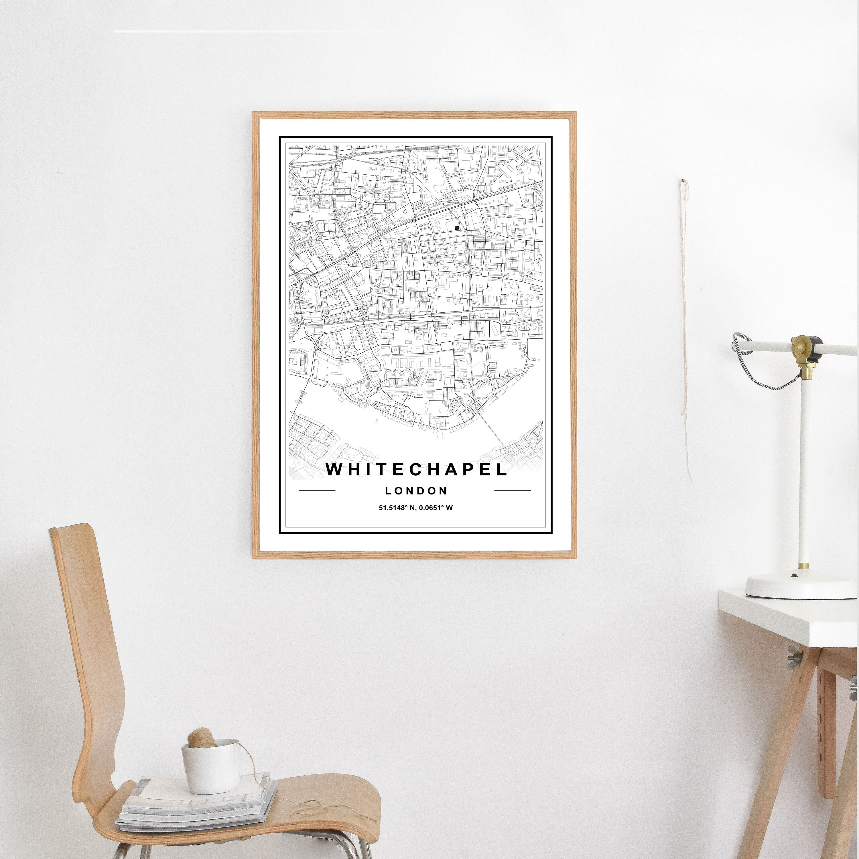 WHITECHAPEL MAP PRINT, High Res Map, Map of Whitechapel, Whitechapel