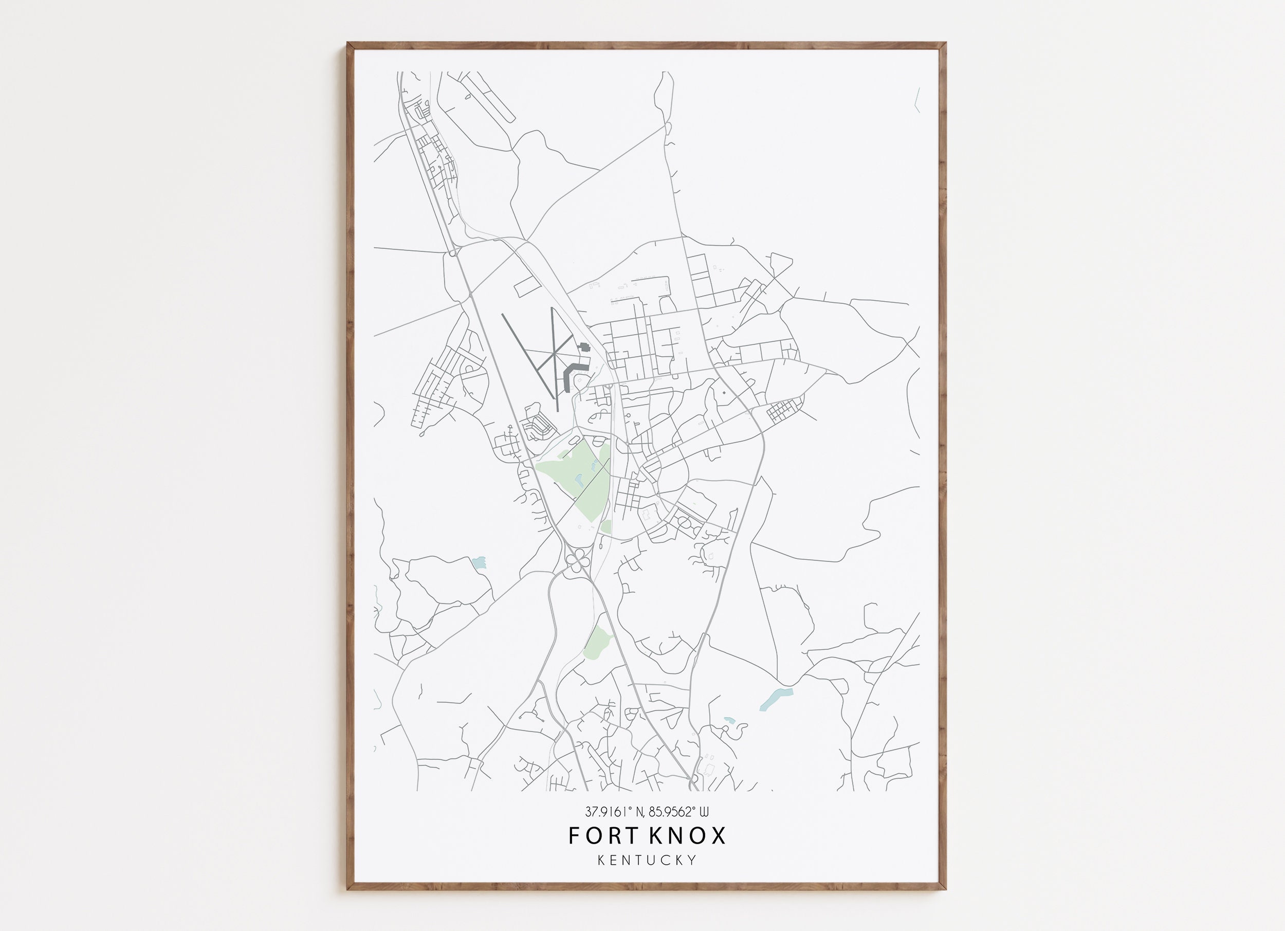 FORT KNOX MAP, Map of Fort Knox, Fort Knox Base Map, Fort Knox Map Print, Fort Knox Map Poster