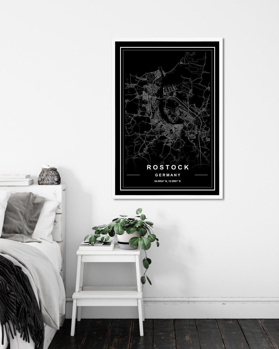 ROSTOCK MAP PRINT Map of Rostock Rostock City Map Rostock - Etsy