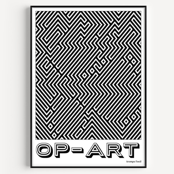 OPTICAL ART PRINT, Op Art Poster, Magic Eye Poster, Optical Illusion Poster, Op Art print, Illusion d’illusion, Optical Illusion Art Print, 019