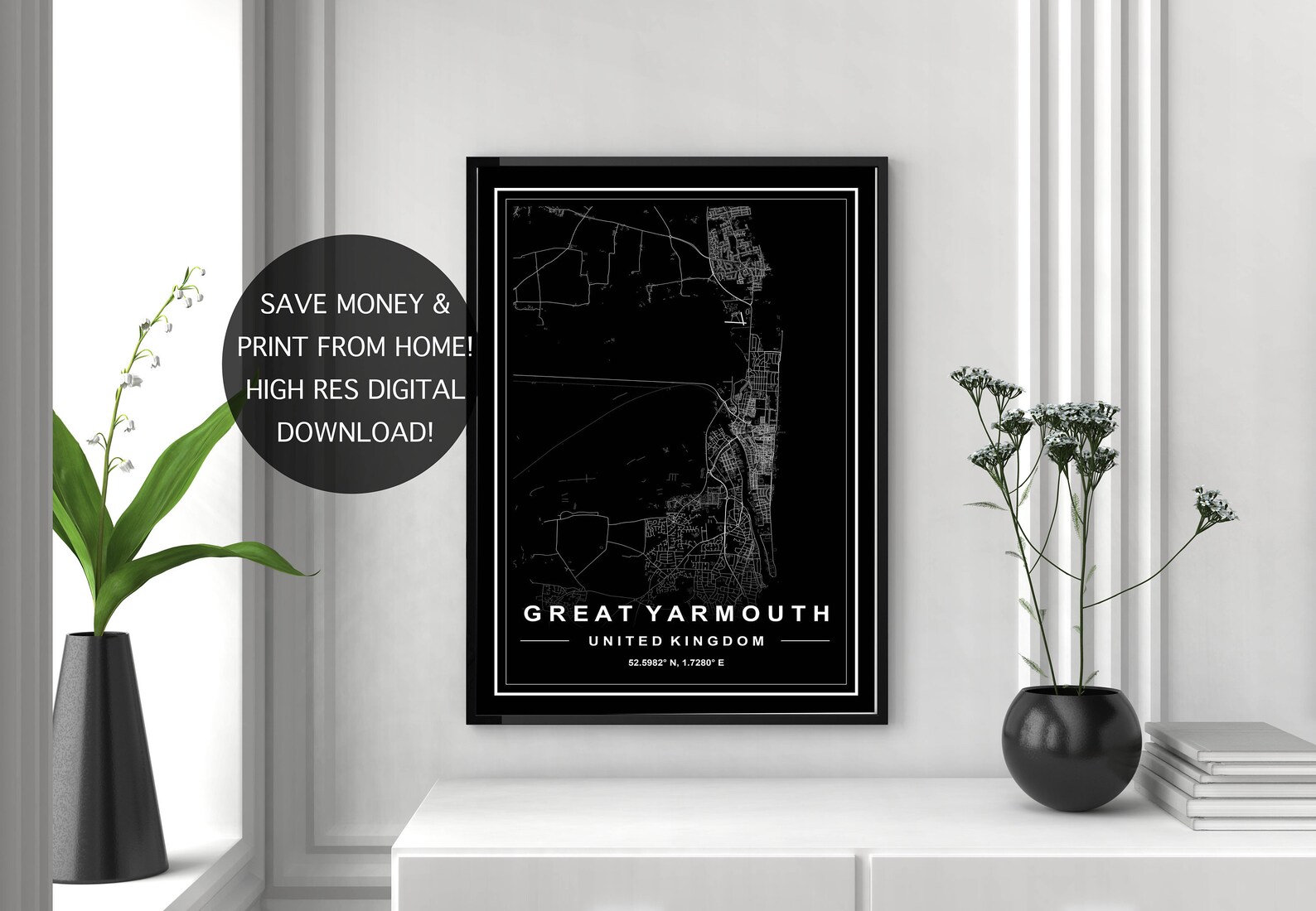 GREAT YARMOUTH MAP High Res Map