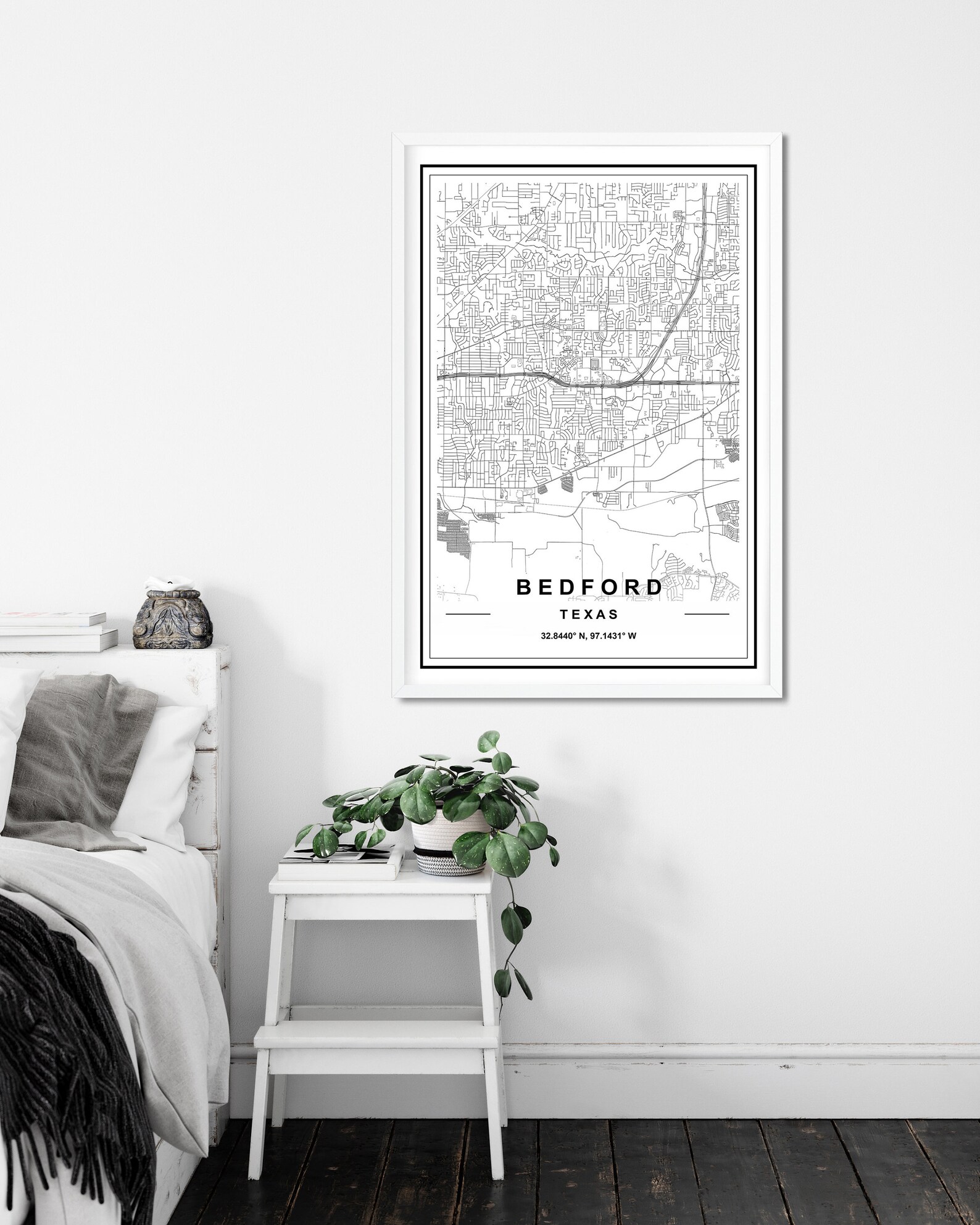 BEDFORD MAP DOWNLOAD High Res Map Map of Bedford Bedford Etsy Canada