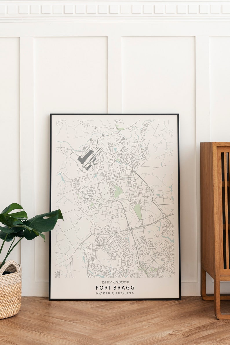 FORT BRAGG MAP Map of Fort Bragg Fort Bragg Base Map Fort - Etsy