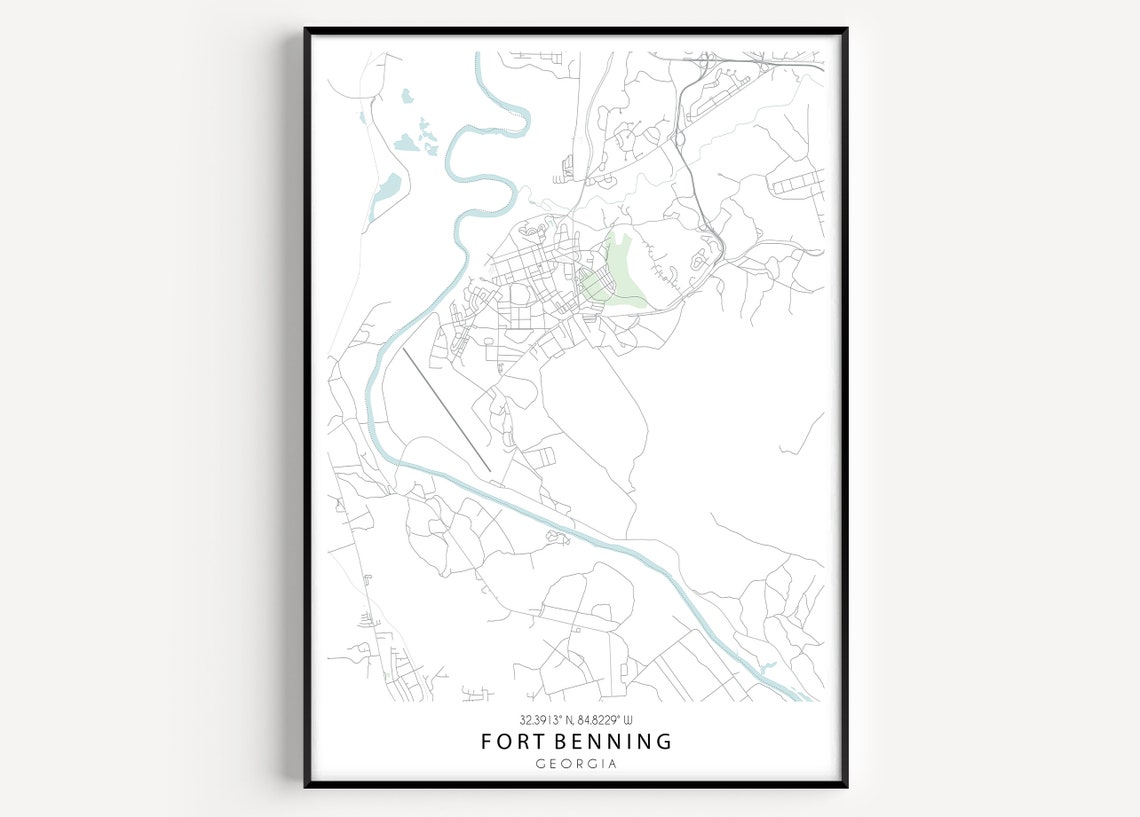 FORT BENNING MAP, Map of Fort Benning, Fort Benning Base Map, Fort