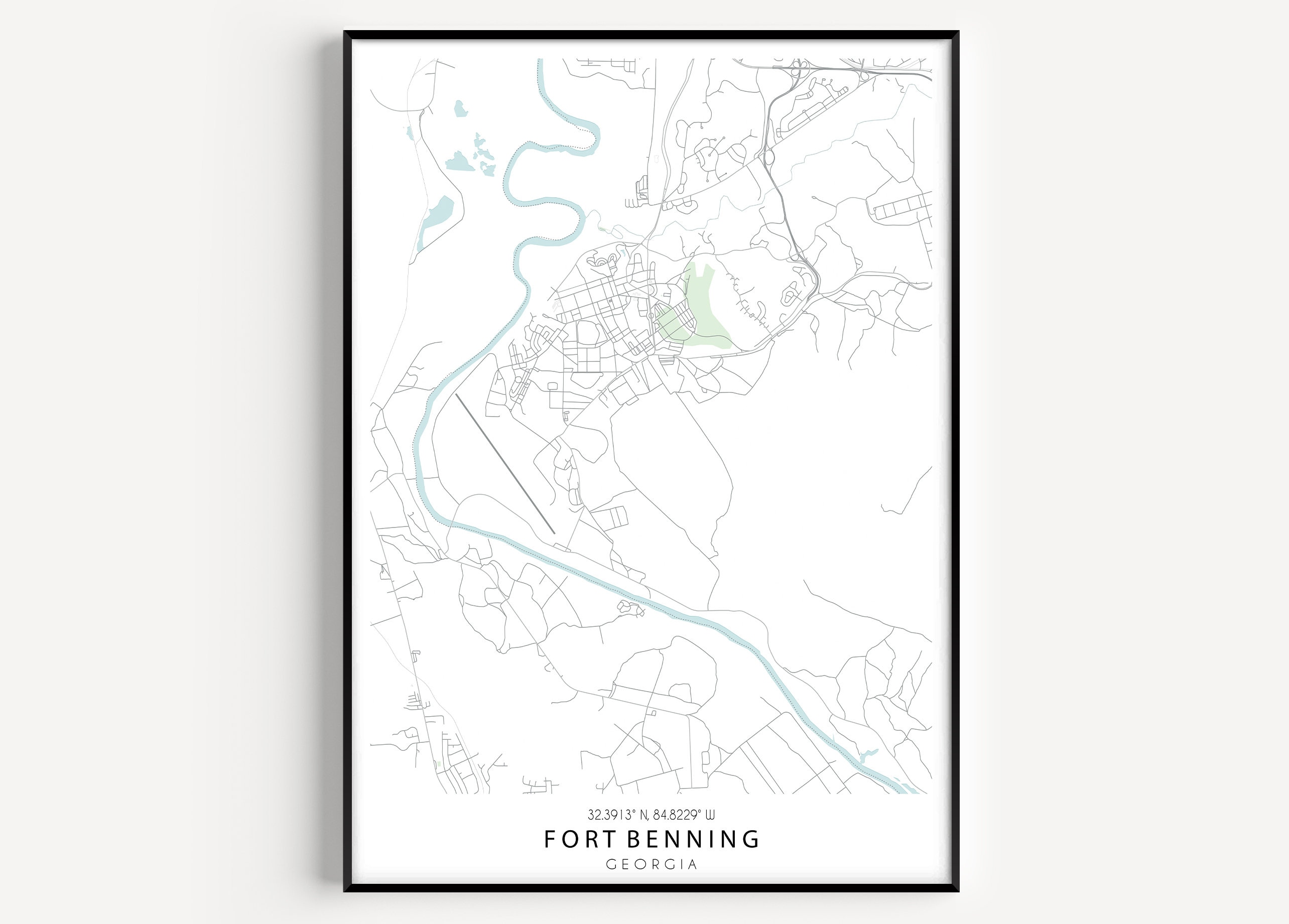 FORT BENNING MAP, Map of Fort Benning, Fort Benning Base Map, Fort
