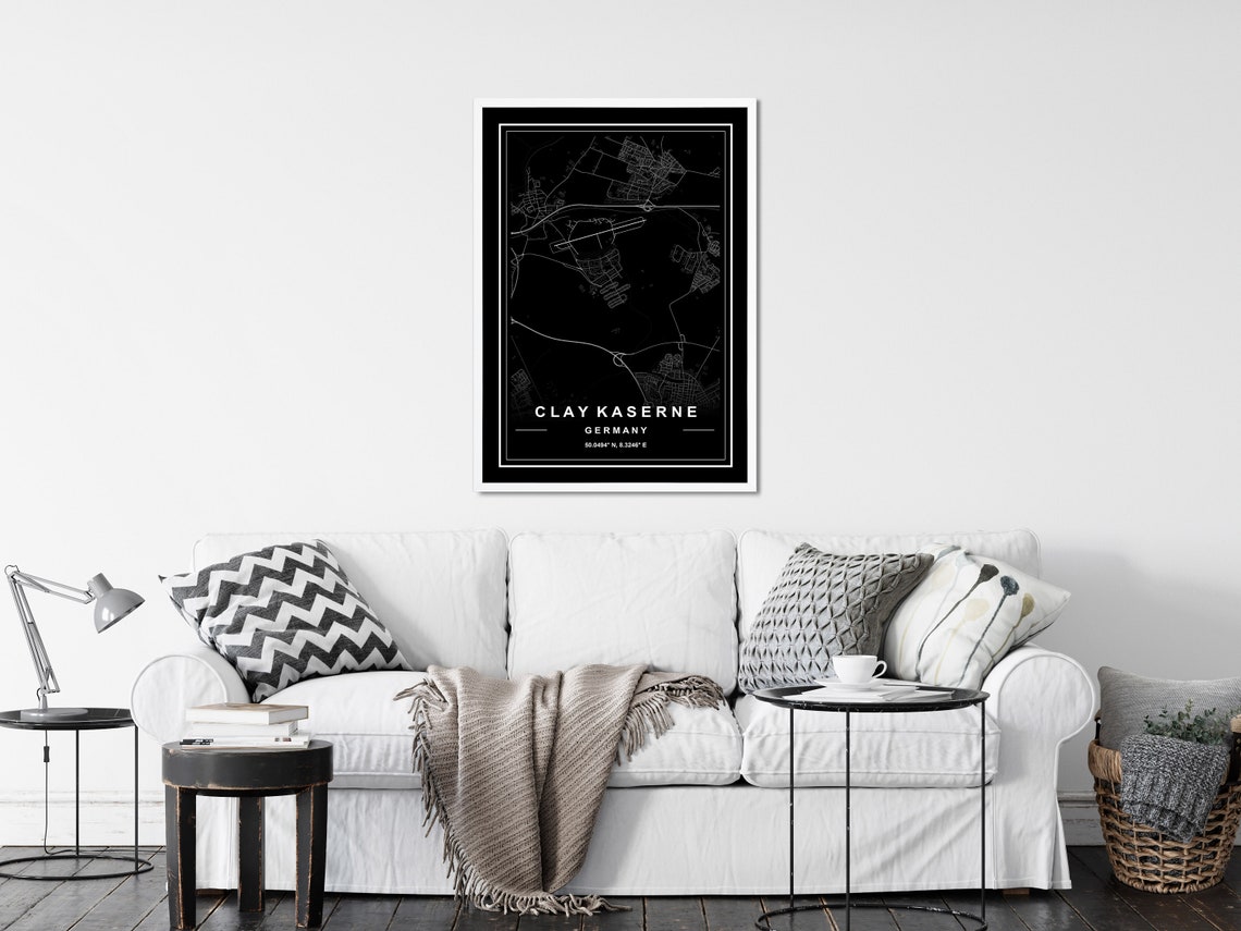 CLAY KASERNE MAP High Res Map of Clay Kaserne Clay Kaserne Etsy Hong Kong