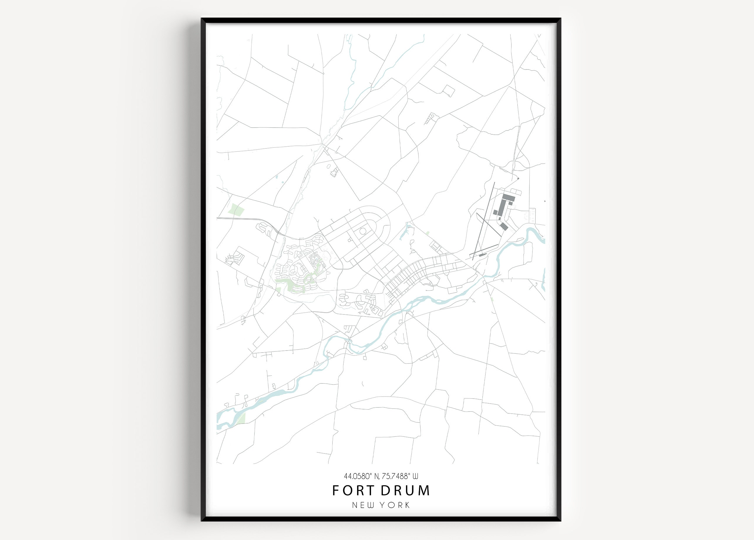 FORT DRUM MAP Map of Fort Drum Fort Drum Base Map Fort Drum Etsy