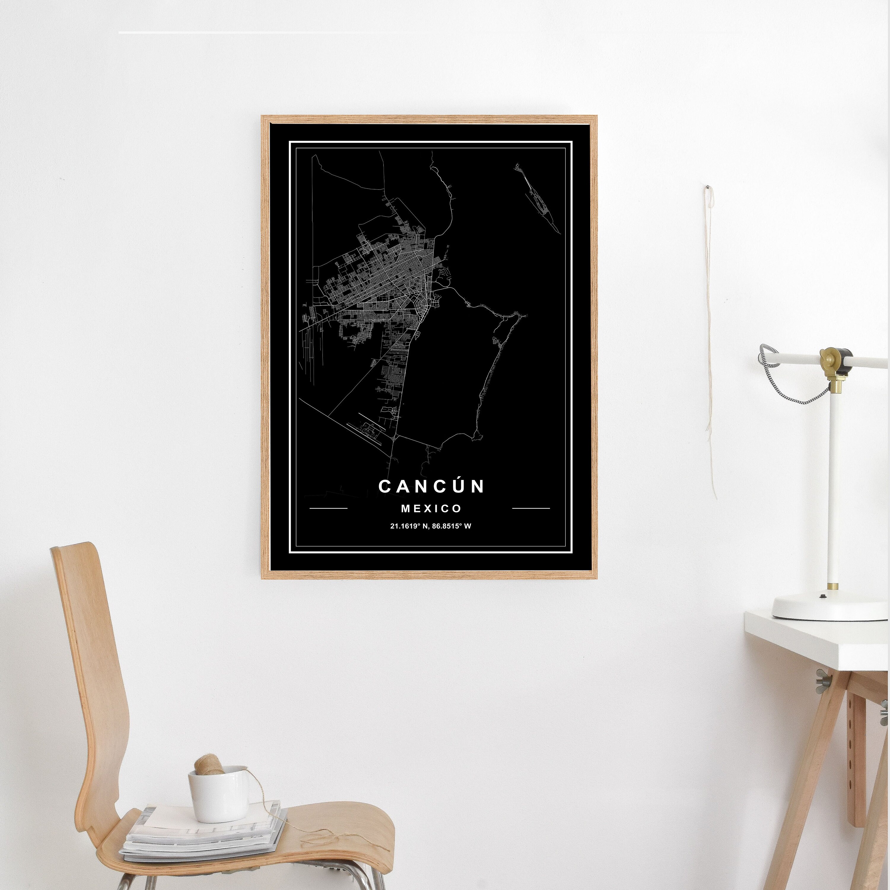 CANCÚN MAP PRINT, High Res Download, Map of Cancún, Cancún Map, Map Download, Cancún Printable ...
