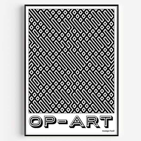 OPTICAL ART PRINT, Op Art Poster, Magic Eye Poster, Optical Illusion Poster, Op Art print, Illusion Print, Optical Illusion Art Print, 026