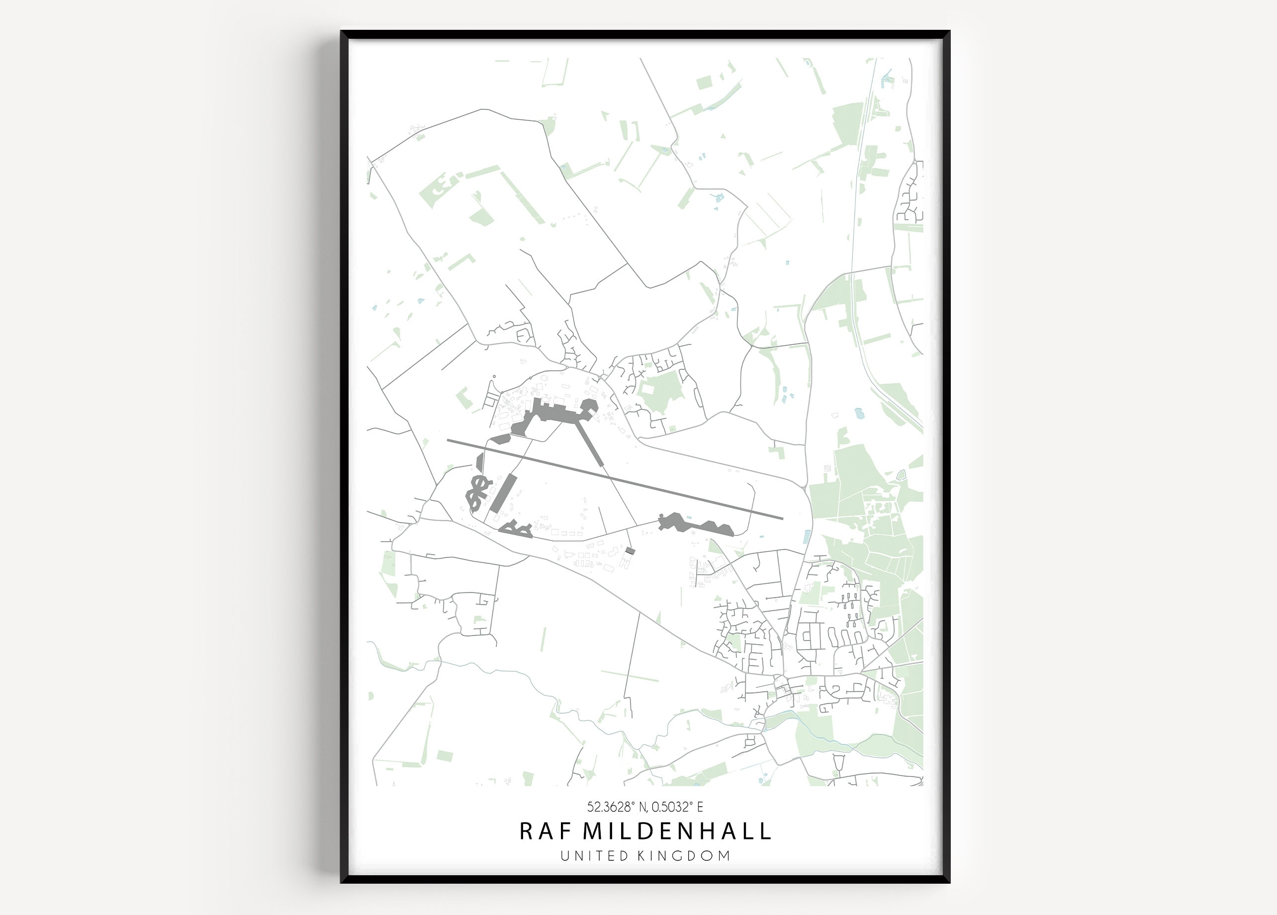 RAF MILDENHALL MAP, Map of Raf Mildenhall, Raf Mildenhall, Raf