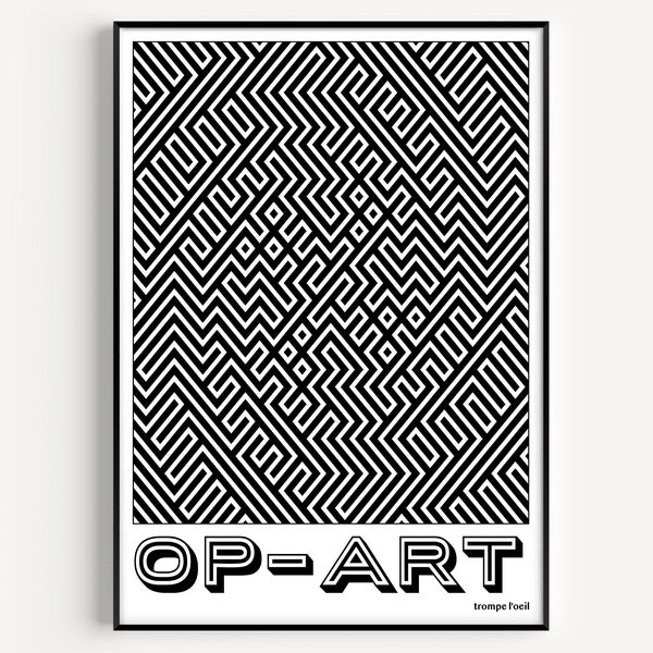 OPTICAL ART PRINT, Op Art Poster, Magic Eye Poster, Optical Illusion Poster, Op Art print, Illusion Print, Optical Illusion Art Print, 024