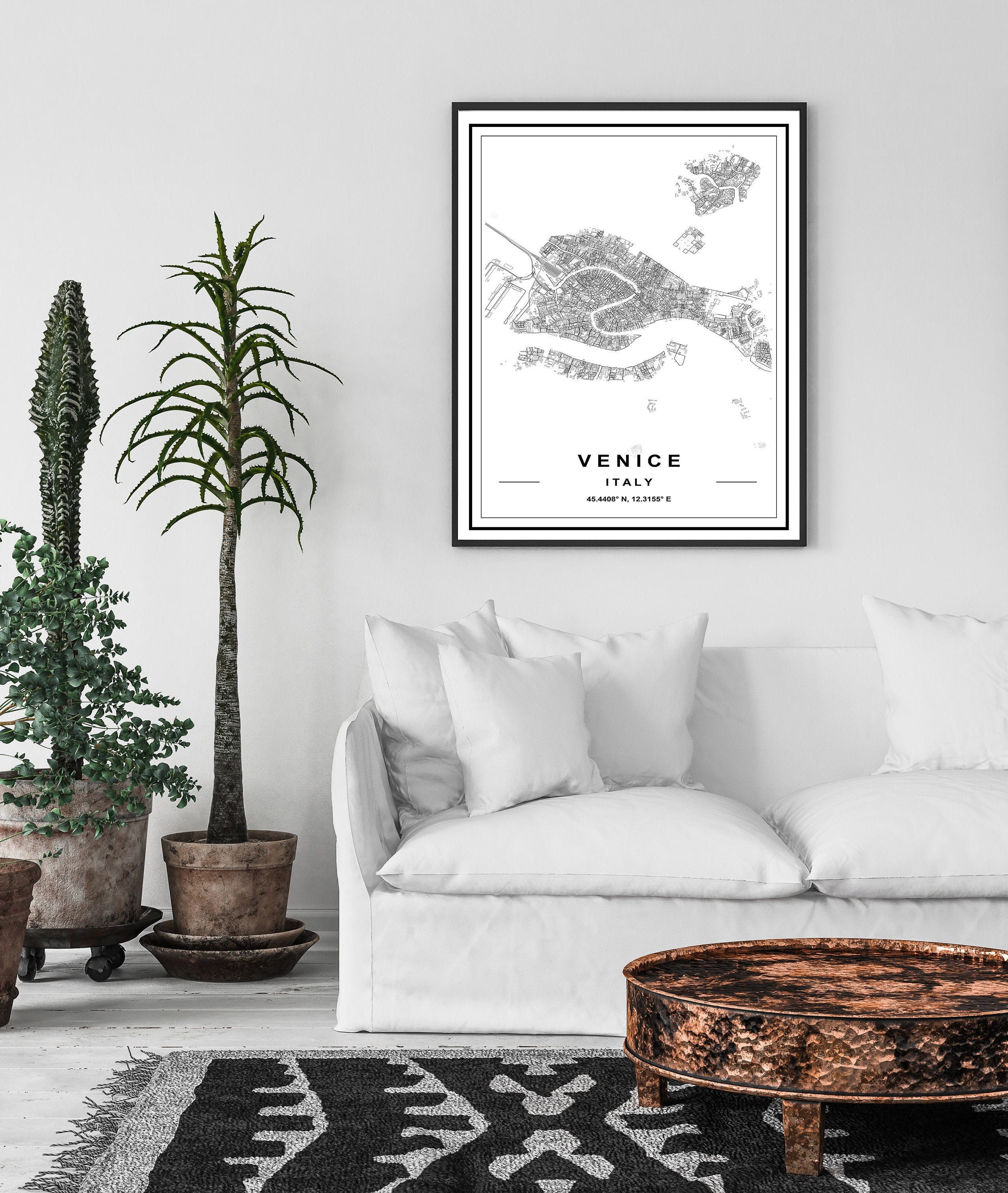 VENICE MAP PRINT, High Res Map, Map of Venice, Venice Download Map