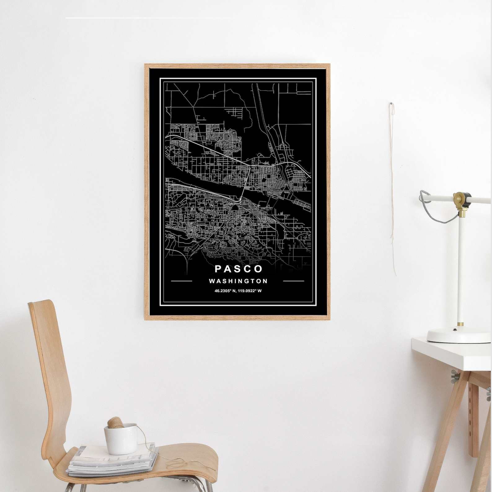 PASCO MAP PRINT High Res Map Map of Pasco Pasco City Map - Etsy