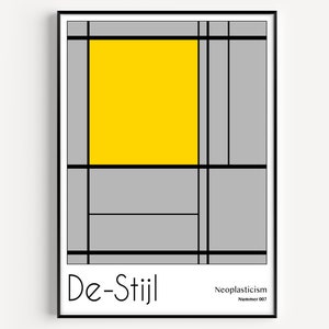 DE-STIJL PRINT, De-Stijl Poster, Abstract Art print, De-Stijl Art Poster, Neoplasticism Print, De-Stijl Circle, Neoplasticism Poster, 007