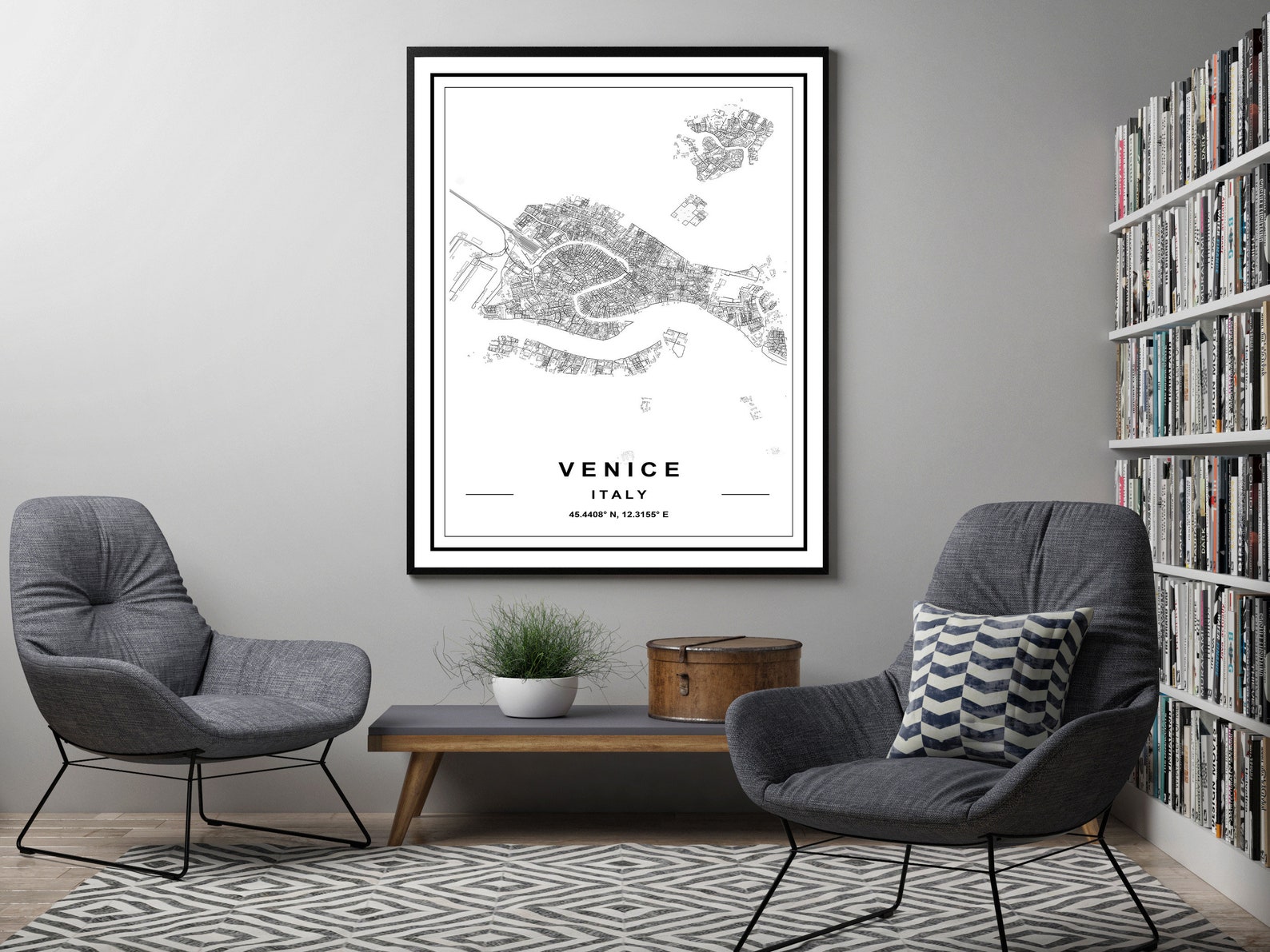 VENICE MAP PRINT, High Res Map, Map of Venice, Venice Download Map