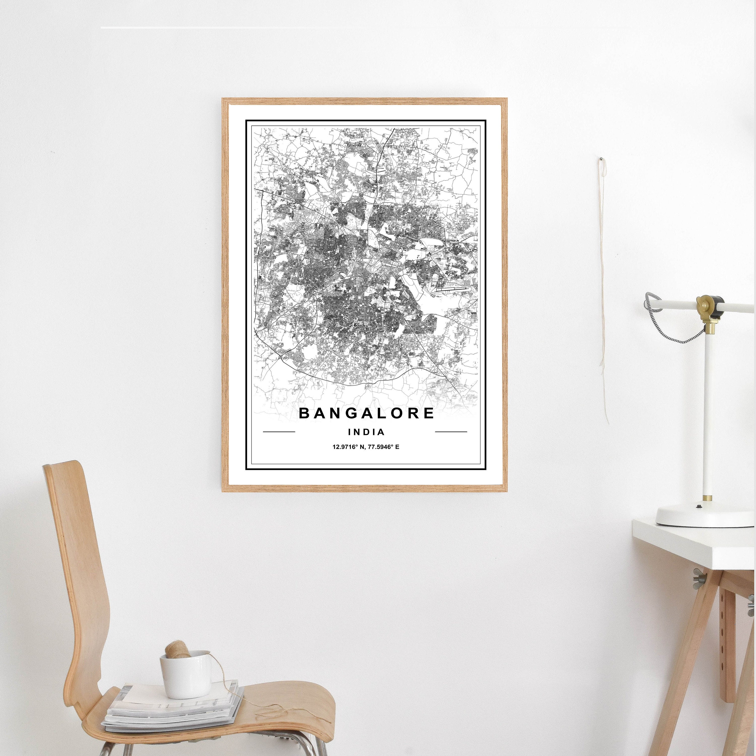 BANGALORE MAP PRINT, High Res Map, Map of Bangalore, Bangalore City Map ...