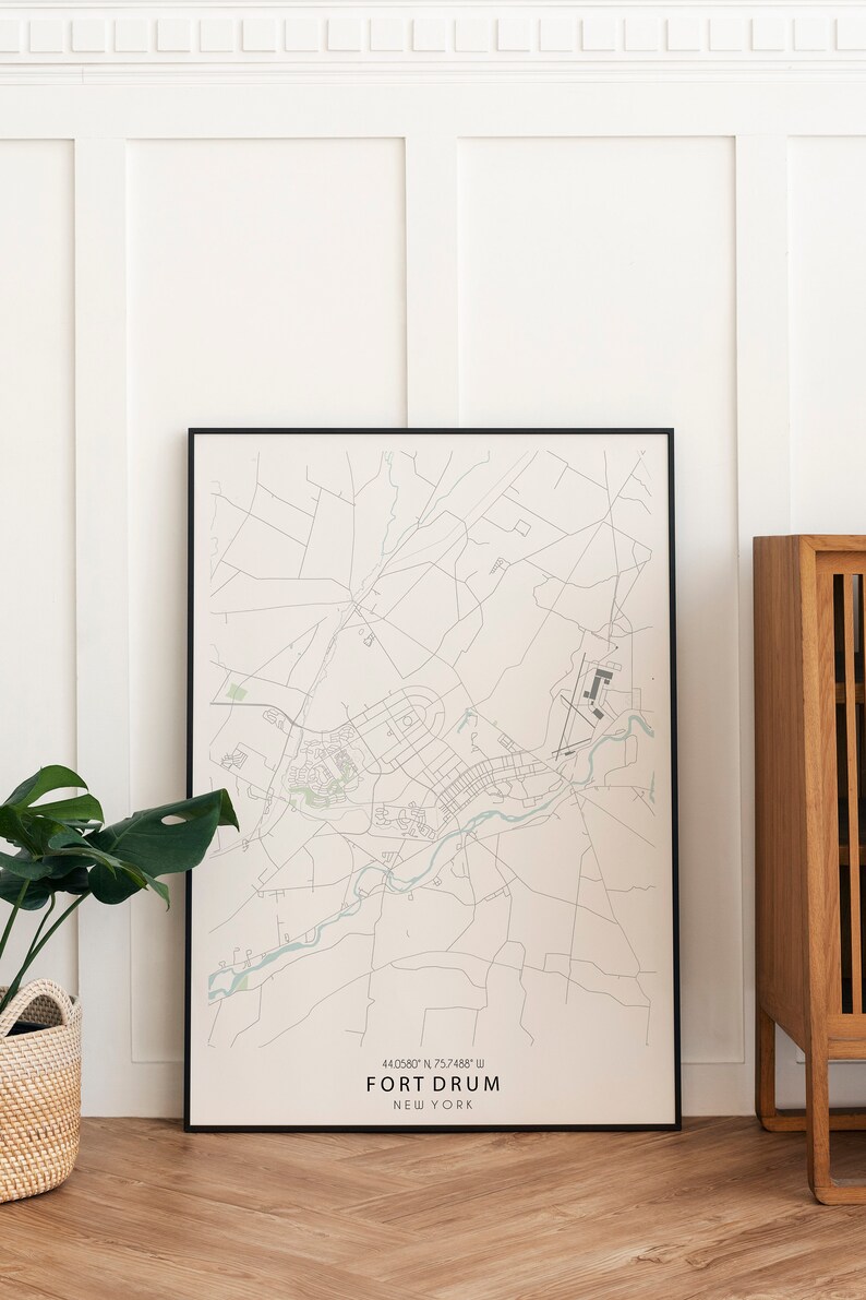 FORT DRUM MAP Map of Fort Drum Fort Drum Base Map Fort Drum Etsy