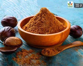 Organic Nutmeg Ground Powder - Premium Quality Nutmeg Powder- Ceylon Myristica Fragrans -50g 100g 200g 500g