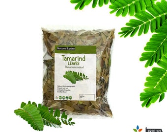 Organic Natural Tamarind Leaves | Tamarind Whole Leaf 100% Pure Ceylon Herbal