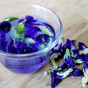 100% Organic Dried Butterfly Pea Flower Tea Clitoria ternatea Herbal Tea/ Pure Organic Natural Herbal Blue Drink/ NON_GMO Herbal Blue Tea image 4