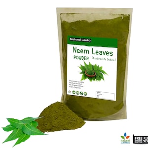 Organic Neem Powder |  Pure Natural Neem Leaves Azadirachta Indica Herbal Leaf Powder | No additives