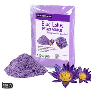 Egyptian Blue Lotus Petals Powder (Nymphaea Caerulea) 100% Organic ~ Blue Lotus Flower Petals Powder Extract~ Nymphaea caerulea