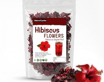 Organic Hibiscus Flowers | Dried Herbs | Culinary Grade | Metaphysical | Natural Herbs | Wicca | Witchcraft | Meditation