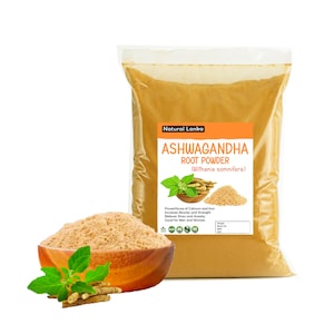 POLVERE di radice di Ashwagandha biologica al 100% / Radix di Withania Somnifera completamente naturale / Integratori vegani in polvere di Ashwagandha
