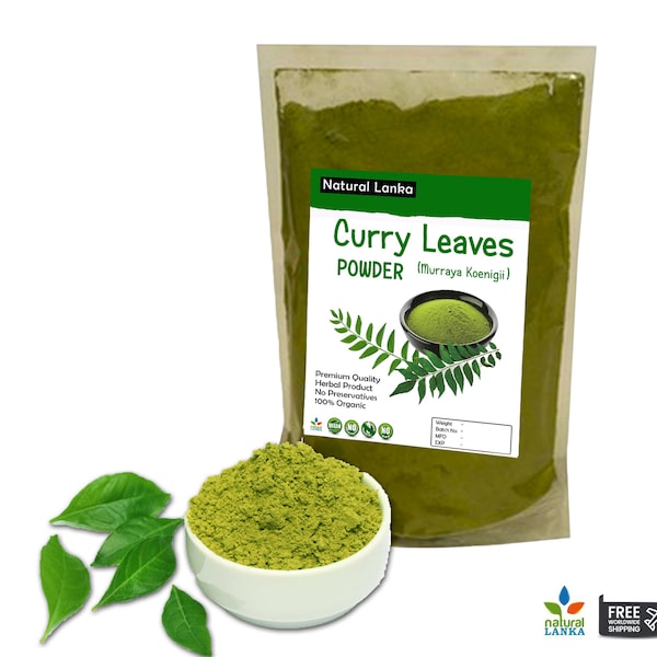 Organic Curry Leaf Powder 100% Pure & Naturally Grown Curry leaves powder