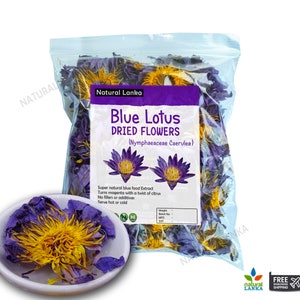 1000g Organic Dried Blue Lotus Flowers | Blue Lotus Tea | Herbal Tea | Nymphaea caerulea