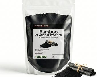 Bio Bambuskohle Pulver | Natürliche Zahnaufhellung, Detox (100g)