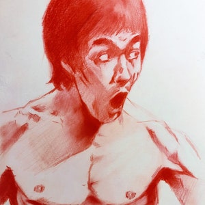 Bruce Lee / pencil / pastel