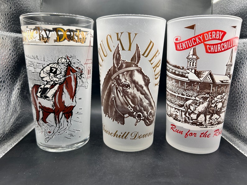 Official Kentucky Derby Mint Julep Glasses 1963 1964 1965 Etsy