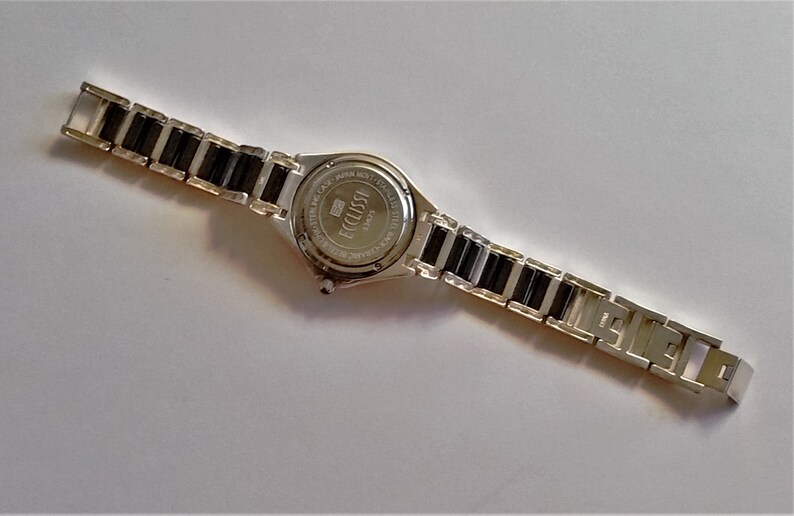 Women's Ecclissi Sterling Silver Watch With Black Ceramic Etsy
