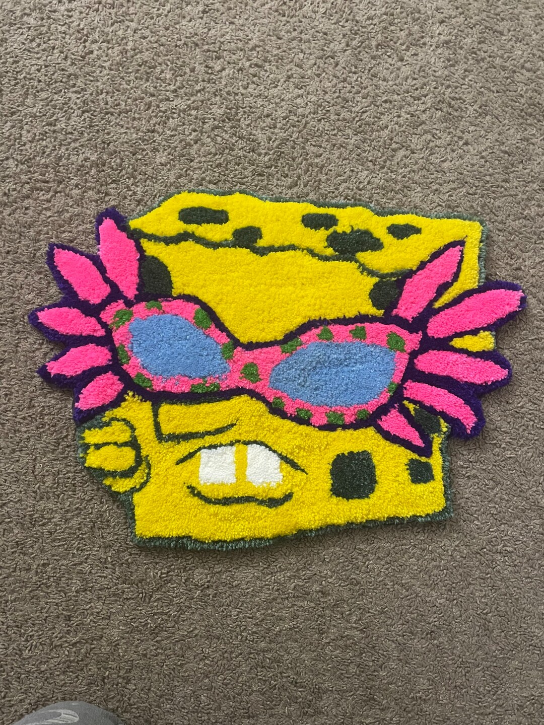 Hand Tufted Spongebob Rug Etsy