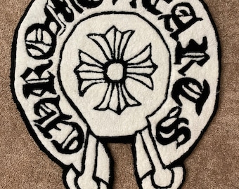 Hand tufted Chrome hearts rug