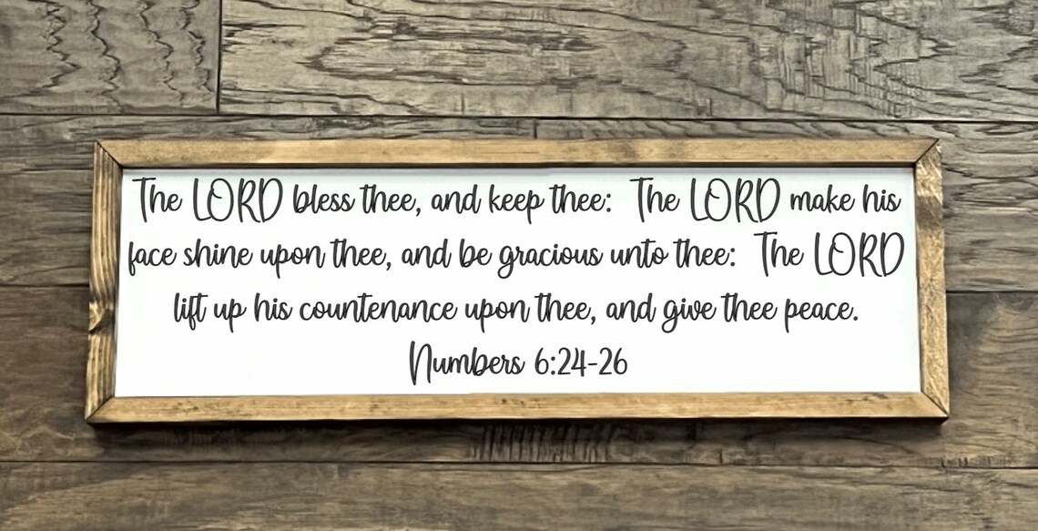 The Blessing Scripture Wall Art, Numbers 62426 Sign, the Lord Bless