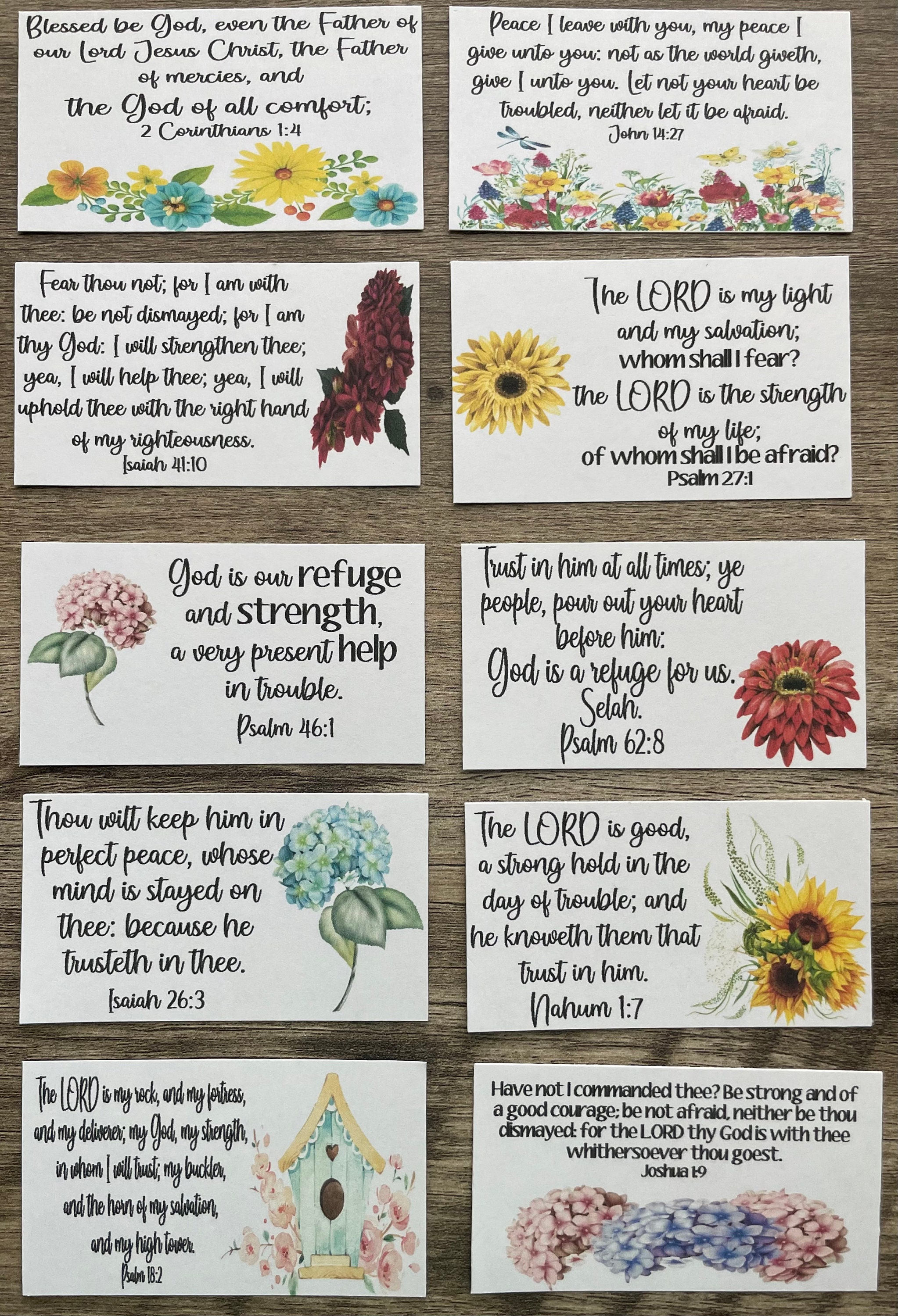 Mini Scripture Cards,printable Bible Promise Cards, Printable Promises ...