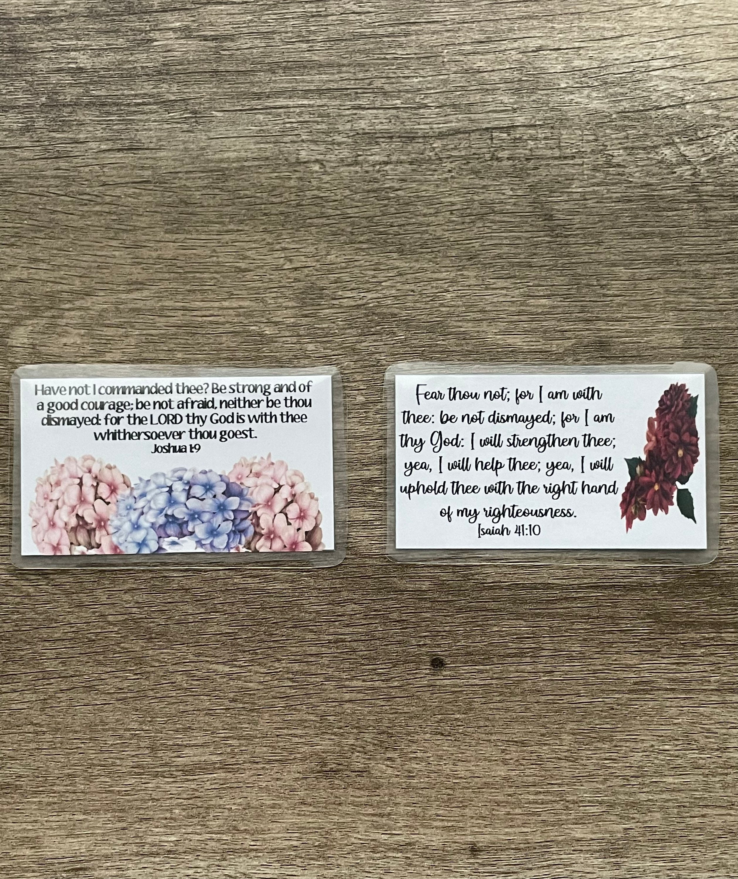 Scripture Cards small Bible Promise Cards Laminated Etsy