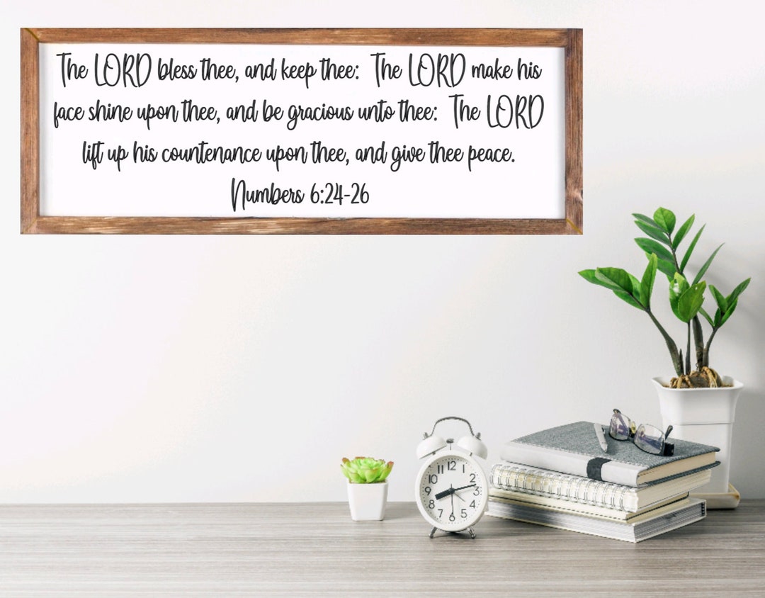 The Blessing Scripture Wall Art Numbers 62426 Sign the Etsy