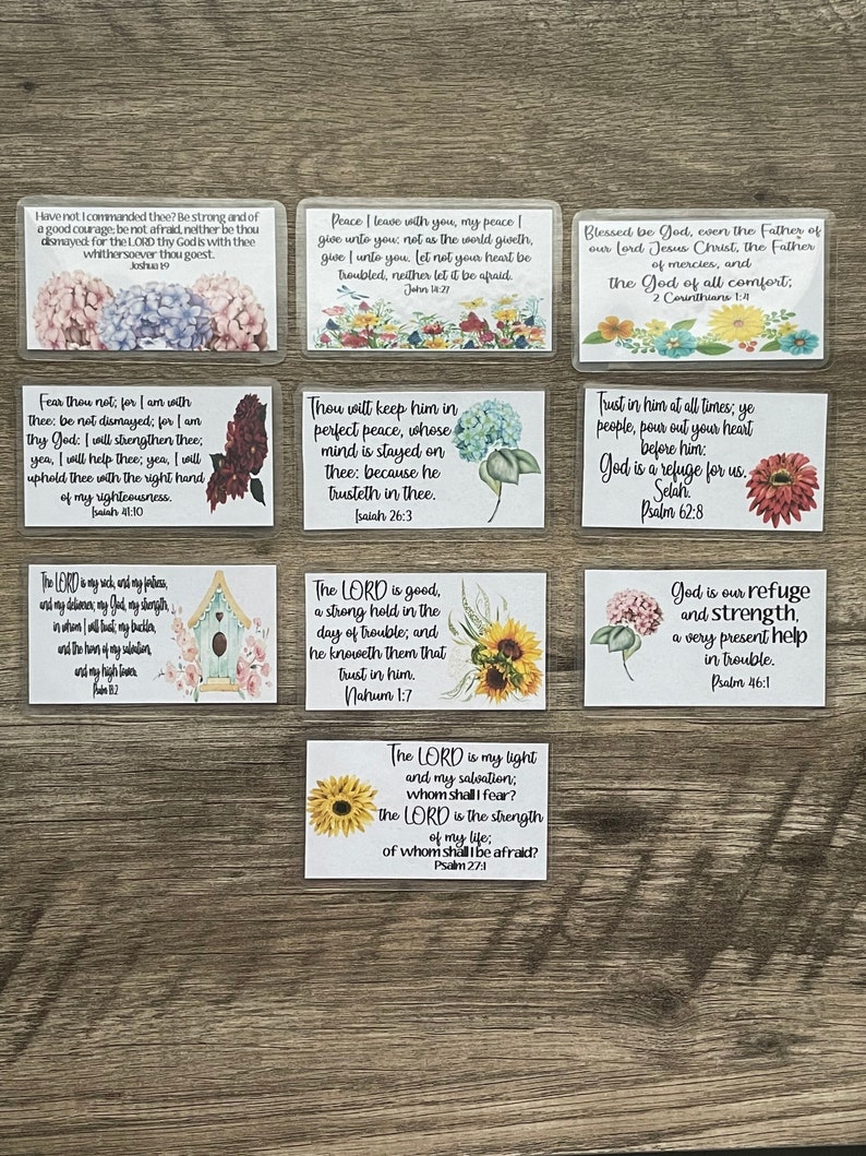 Bible Promise Cards Laminated Laminated Scripture Memory - Etsy