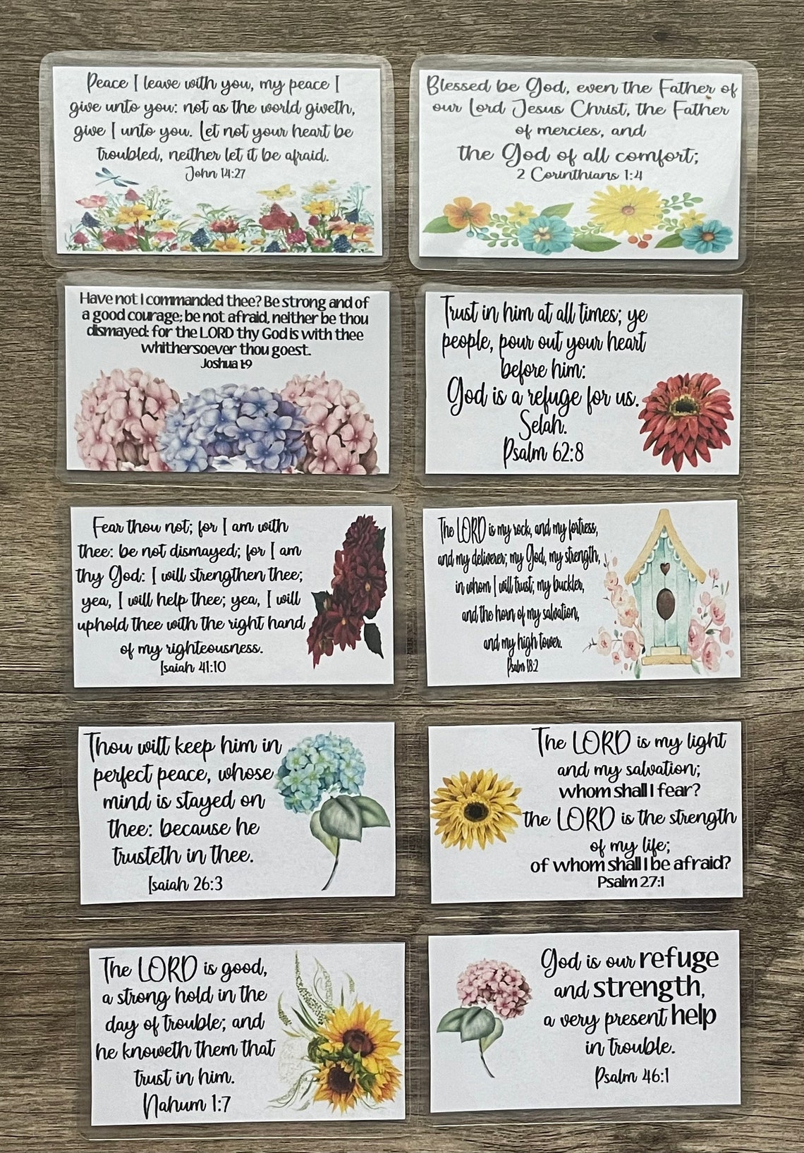 Bible Promise Cards Laminated Laminated Scripture Memory - Etsy