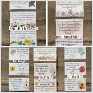 15 Scripture Cards, 15 Bible Verse Cards, Laminated Bible Memory Cards (3x5 sized), Memory Verse Cards, Bible Promise Scripture Cards