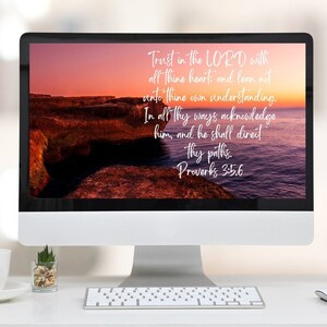 Scripture Wallpaper Screensaver, Proverbs 3:5,6 KJV Desktop Wallpaper, Bible Verse Desktop Wallpaper, Encouraging Christian Wallpaper