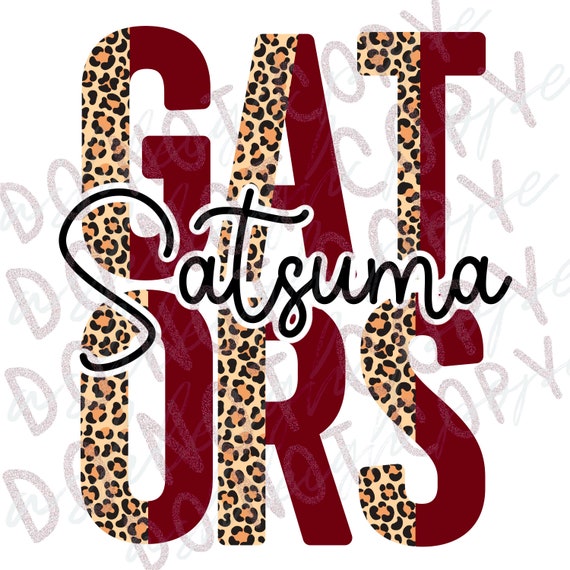 Satsuma Gators Leopard Mascot PNG Sublimation Digital Design Etsy