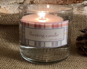 AUTUMN HARVEST FLOATING Candle, Candle Gift, Holiday Candles, Housewarming Cozy Candle