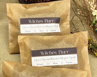 WITCHES BURRS BAG 6, Spellwork, Ritual Magick  Witchcraft Nature, Wiccan Pagan Sacred Fire Offering