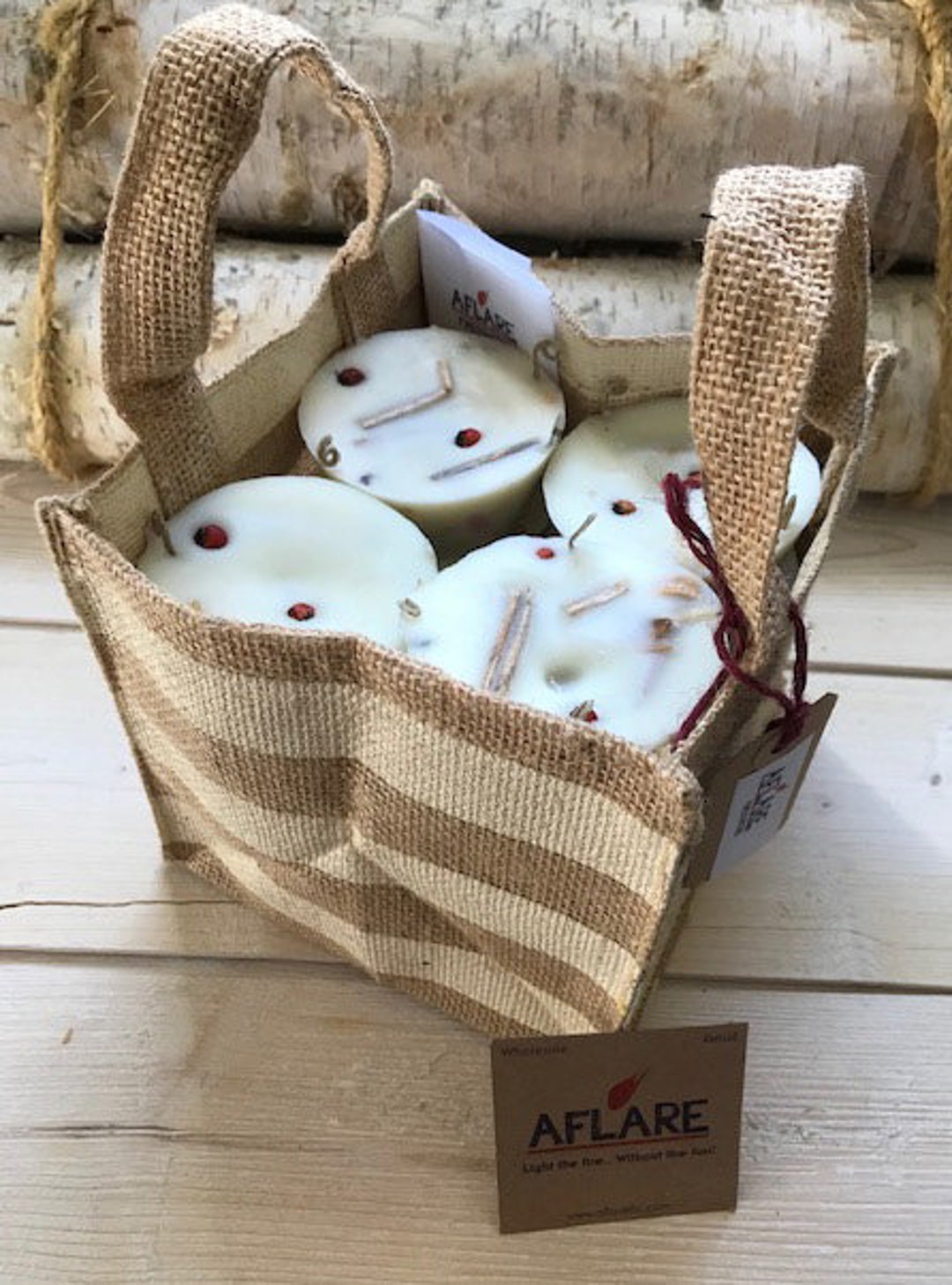 Rustic Starters SET OF 16 Firestarters, Farmhouse Rustic Home, Burlap Bag Fire Starters ...
